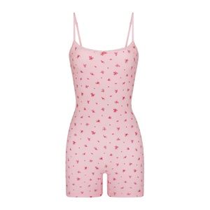 Skims Rose Print Onesie